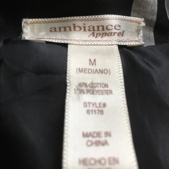 Ambience apparel black and white plaid double breasted lightweight jacket size M - Picture 6 of 6